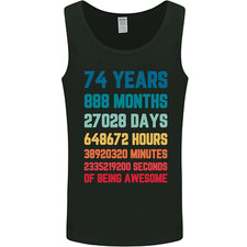 74th Birthday 74 Year Old Mens Vest Tank Top
