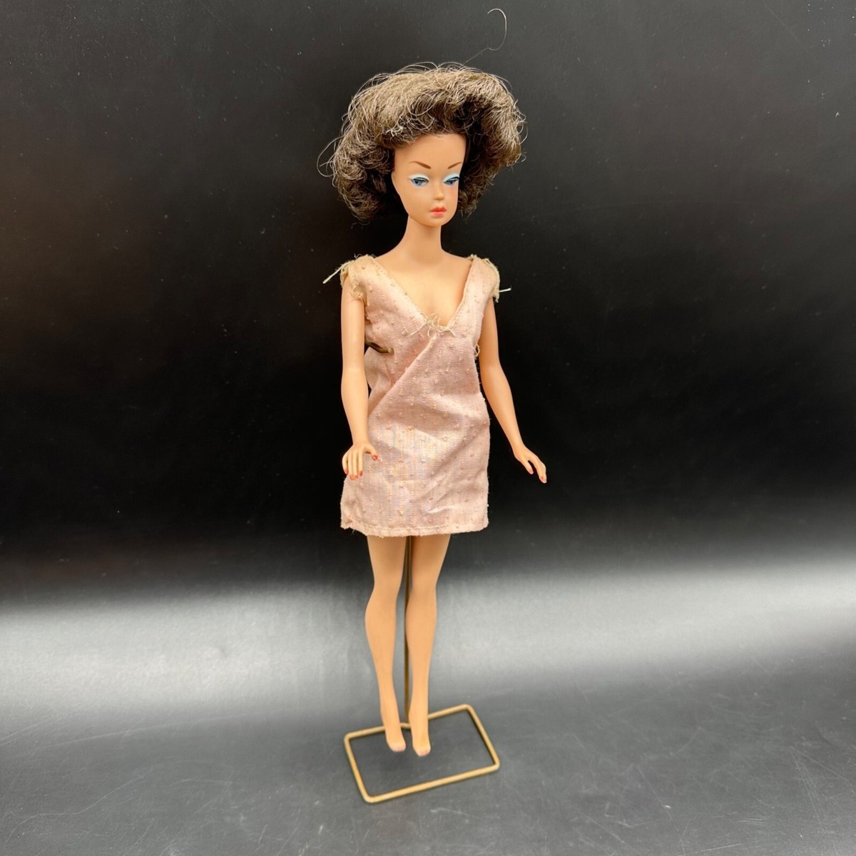 Vintage Barbie Midge 1960s Japan Fashion Queen Brunette Curly Wig