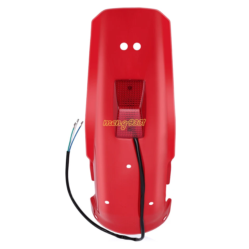 Rear Fender Mud Guard Red w/ Light Fits Honda XR250R XR600R XR650L XR250L XR350R - Изображение 2 из 4