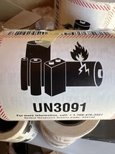 Un3091 Battery Warning Labels 1 Roll 250 Labels 4.75 X 5.5
