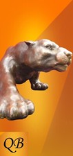 ART DECO BRONZE CAT FIGURINE SCULPTURE STATUE HOT CAST COUGAR PANTHER  FIGURE