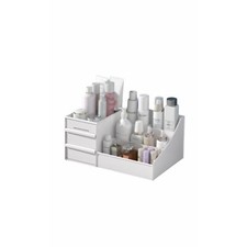 Caja de almacenamiento de plástico cosmético de varios compartimentos para artículos pequeños