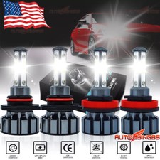 9005 H11 LED Headlight Super Bright Bulbs Kit 8000K White 330000LM High Low Beam