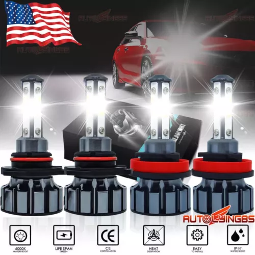 9005 H11 Kit Bombillas LED Súper Brillantes 8000K Blanco 330000LM Luz Alta Baja - Imagen 2 de 17