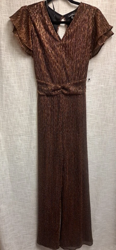 Mono Nicole Miller Cobre y Negro Talla 10 Foto 2 de 4