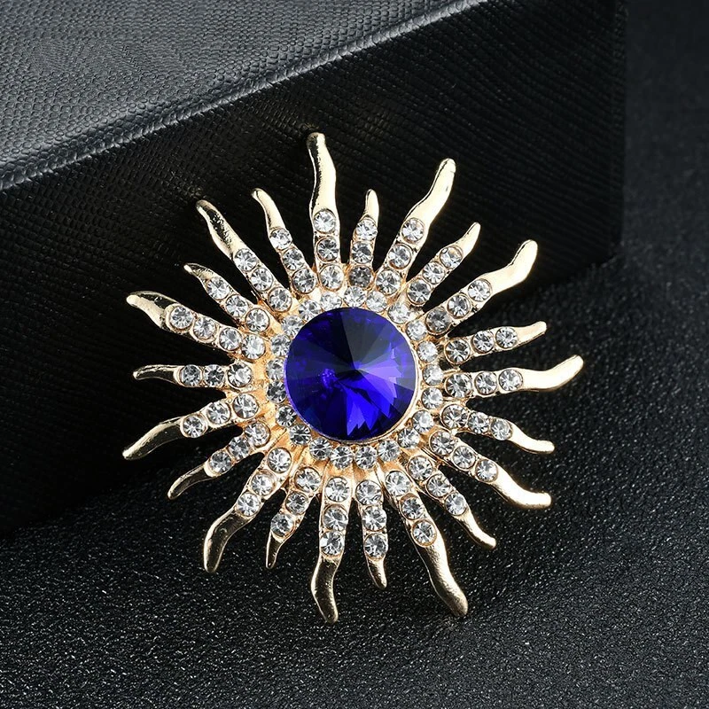 SHUANGR Luxury Crystal Flower Brooch Lapel Pin Rhinestone Jewelry Women  Wedding Hijab Pins Large Brooches For Women brooches - Price history &  Review, AliExpress Seller - Top Gift