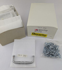 Box of 25 - Brass Cabinet Handle Pull Dresser Drawer 3 CTC Screw - Satin Chrome