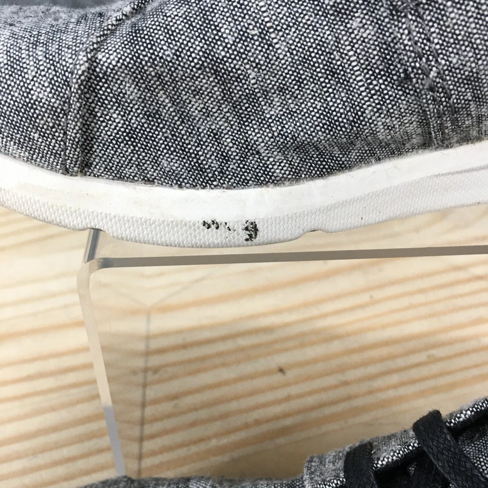 Zapatillas deportivas Toms para mujer 8 cómodas de tela negras con cordones parte superior baja Foto 4 de 4