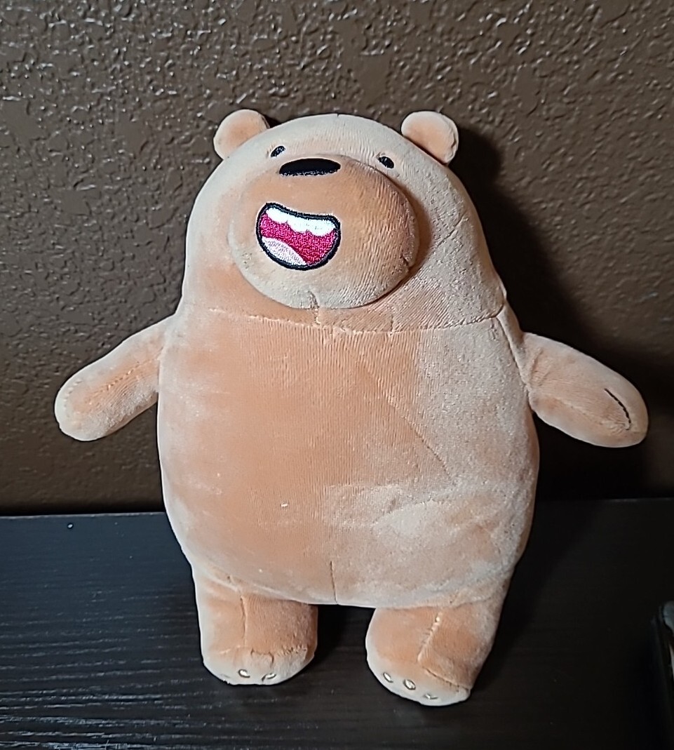 Official Miniso We Bare Bears CN Grizzly Bear Brown Plush
