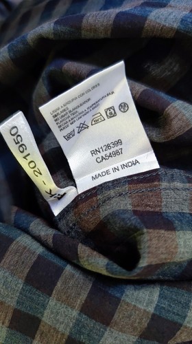 DKNY Brown Grey Check Shirt Size M *VGC* - Picture 7 of 8