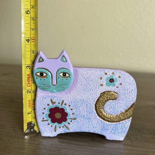 Cat Trinket Jewelry Box Wooden Laurel Burch (?) Style Small Pull Out Drawer READ - Picture 14 of 14