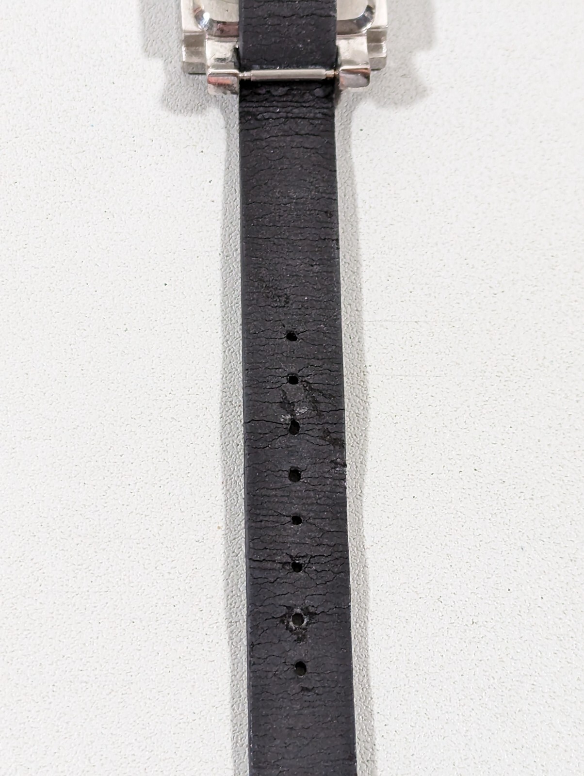 Silver Tone Crystal Accent Rectangle Case Black L… - image 8