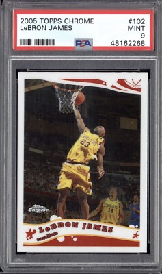 NBA カード Lebron James Topps Chrome PSA9