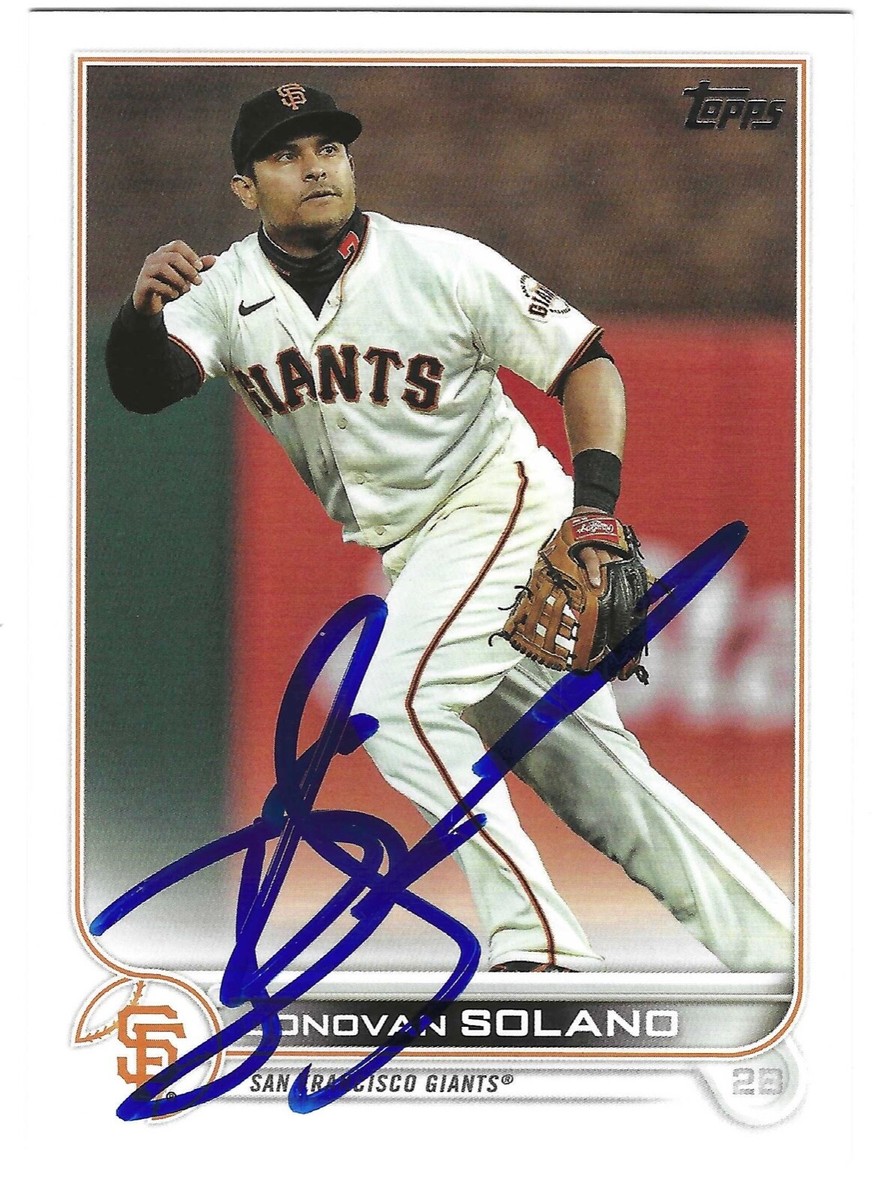 DONOVAN SOLANO SIGNED 2022 TOPPS SERIES TWO BASEBALL CARD SAN FRANCISCO  GIANTS | eBay