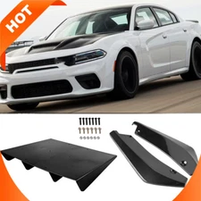 For Dodge Challenger Charger SRT 4 Fins Rear Diffuser Bumper Lip Chin+Rear Spats
