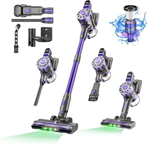 Cordless Vacuum Cleaner,28Kpa Strong Suction,Wall Mounted Charging,Low Noise