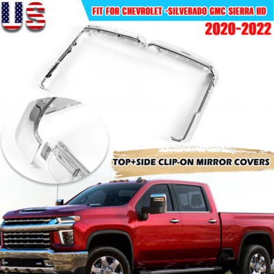 Right Side Mirror Cover Chrome Mirror Cover Caps - Snap-On Top Half Covers For 2019-2024 Chevy Silverado / GMC Sierra 1500 2024 Gmc Sierra 1500 Seat Covers - Foto 10