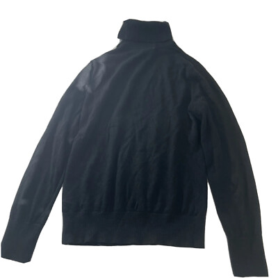 LL Bean Womens XS Black Top Shirt Turtle Neck Long Sleeve