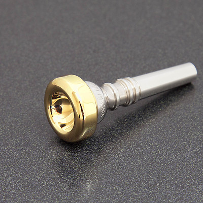 Genuine Bach 24k Gold Rim & Cup Cornet Mouthpiece 5c Ships