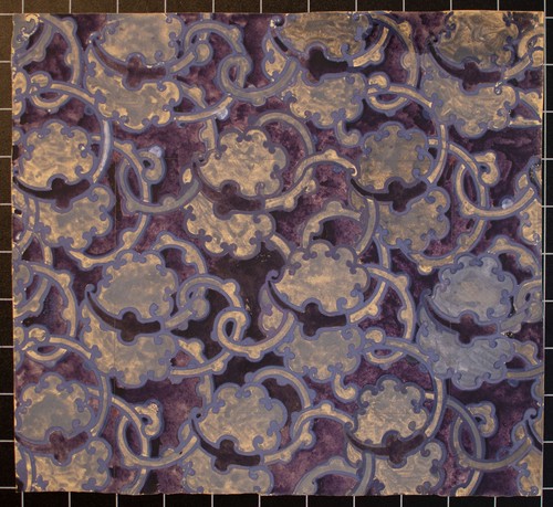 Carta da parati ornamento Willi Schmid disegno Tegernsee Monaco tempera 1914 - Foto 2 di 3