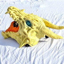 Rubber Latex Ancient BONE DRAGON Mask Cosplay Halloween Costume Fantasy Seasons