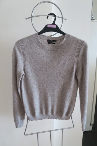 Pull gris col rond , manches longues, Mango, t: S. 100% cachemire. - Imagen 2 de 12