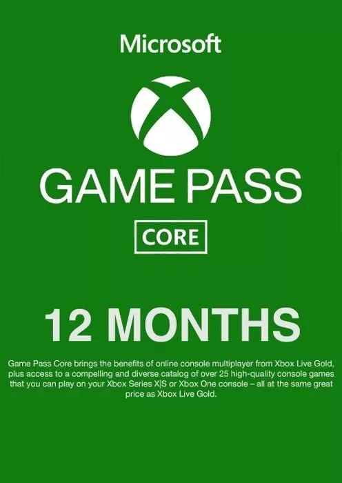 Microsoft Xbox Game Pass Core 12 Meses Descarga Digital