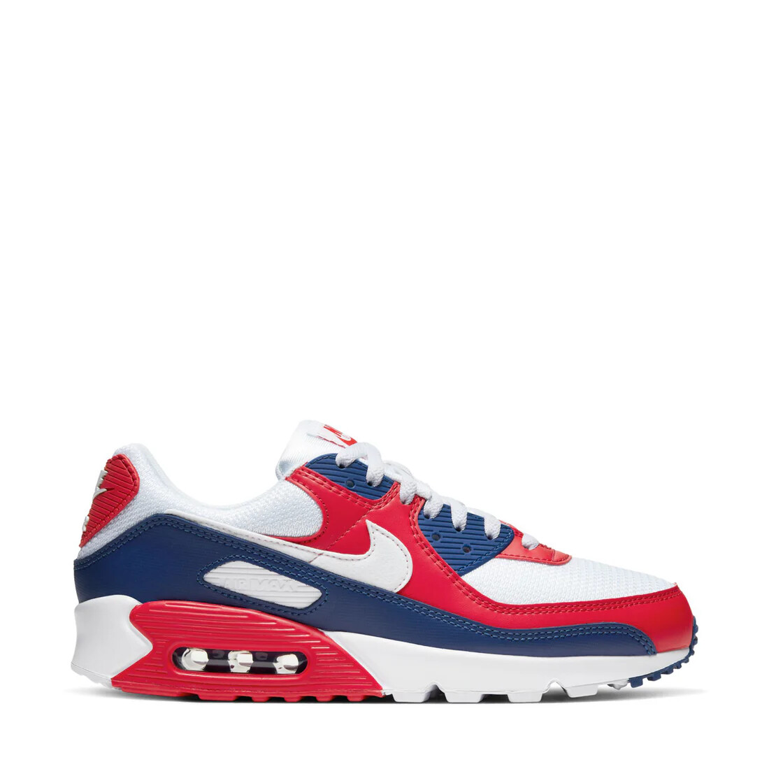 Мужские кроссовки NIKE AIR MAX 90 White/Obsidian/University Red CW5456-100