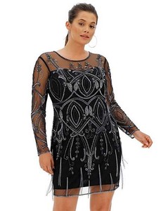 beaded shift dress uk