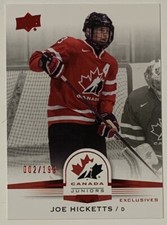 Joe Hicketts 2014 Upper Deck Team Canada Juniors Exclusives /199