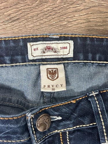 Prvcy Womens 30 Denim Jeans Blue Dark Wash Skinny Low Rise Stretch - Picture 4 of 4