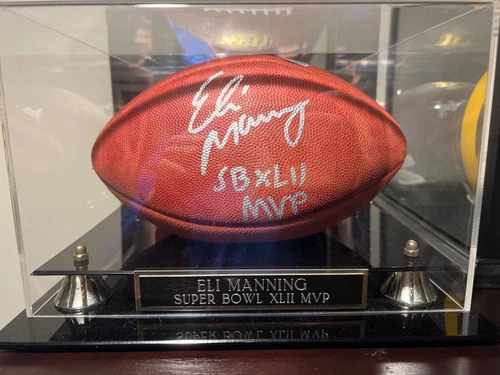 Eli Manning Super Bowl XLII MVP signed football