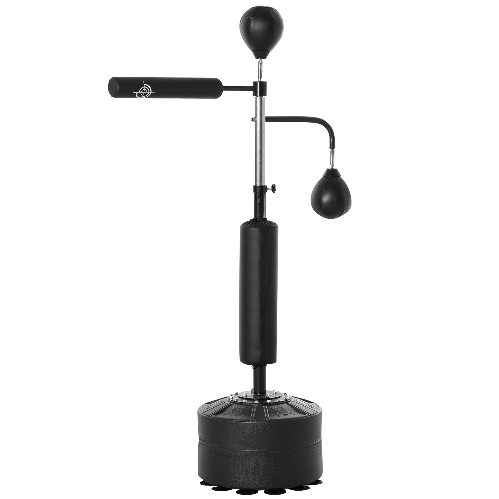 HOMCOM Sacco da Boxe 3 in 1 Altezza Regolabile con 2 Speedball e Barra Girevole