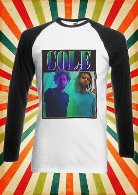 J Cole Rap Pop Sänger Lustige Männer Frauen Langes Kurzarm Baseball T-Shirt 2413
