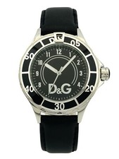 D&G Dolce & Gabbana unisex DW0509 Anchor Ceramic Rotating Bezel Black StrapWatch
