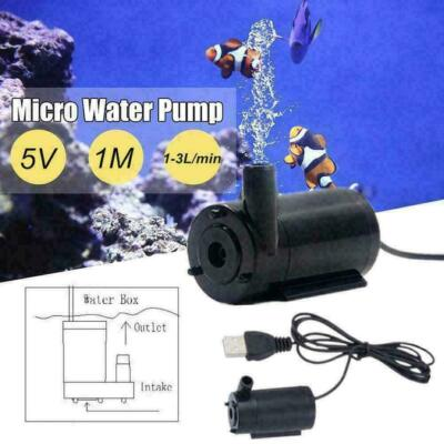 #ad #ad Small Water Pump Mini Mute Submersible USB 5V 1M Cable Garden Home Fountain Tool $6.36