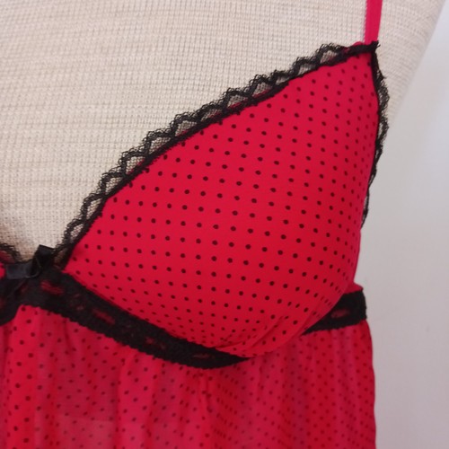 Size Large Babydoll, Womens, Sheer Sleepwear Ruffled NWOT Sexy Elegant - Picture 6 of 12