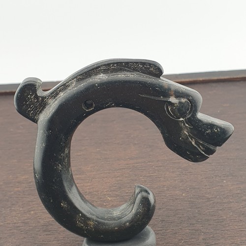 Pietra antica magnetica nera giada pietra scultura animali amuleto perlina - Foto 18 di 18