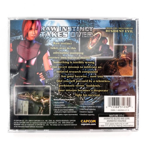Dino Crisis (PC CD-ROM) Capcom Brand New Factory Sealed In Jewel Case - Picture 2 of 5