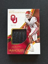 Dede Westbrook 2017 Immaculate Cleat Patch Rookie RC Oklahoma Sooners 6/20