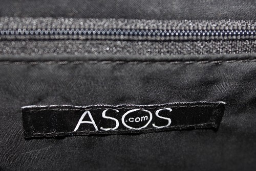 Asos Clutch Abendtasche Cocktailtasche Hochglanz Schwarz Animallook Neu - Bild 9 von 12