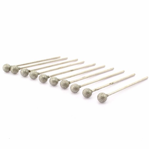 10 piezas brocas de molienda de diamante 10 mm 3/8" esféricas talla rebabas herramientas para piedra - Imagen 1 de 12