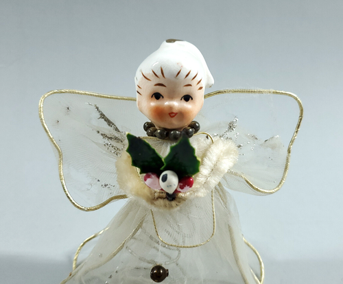 Vintage Holt Howard Angel Fairy Godmother Tulle Dress Christmas Ornament Topper - Picture 2 of 8