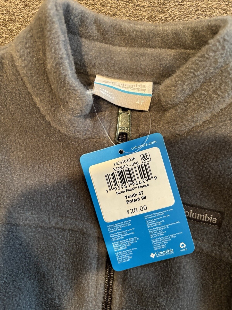 NWT Toddler Boys Columbia Birch Falls Gray Fleece Jacket 4T | eBay