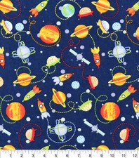 Edredón edredón de algodón tamaño cuna PLANETAS Y COHETES HECHO A MANO CREMALLERA COMPLETA