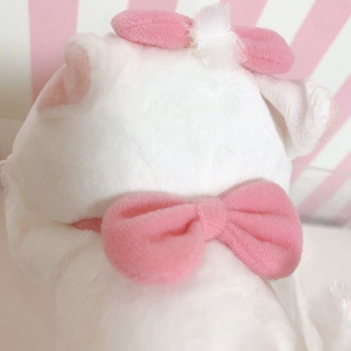 Disney Aristocats Marie Plush Set 2 Soft Stuffed Toy Cat Ribbon White Fluffy - Picture 11 of 24