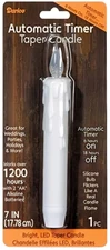 Battery Operated LED Taper Candle, White - 1200 Hour Life - 7 inches, 4 Pack
