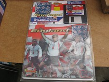 UNUSED 1998 ENGLAND WORLD CUP MOUSE MAT MOUSEMAT+SCREENSAVER ON 3 1/2" FD.