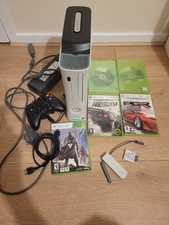 Xbox 360 Console 120GB with Wired Controller, 5 Games, and accessories.