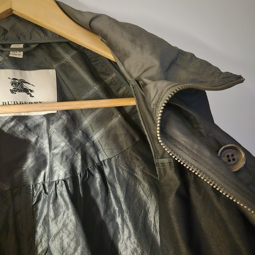 Burberry London Over Coat Womens Trench Grey Silver Size UK 14 - Picture 4 of 8